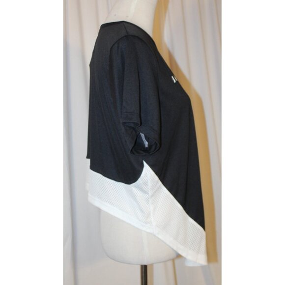 NWT Under Armour Womens XL HeatGear Mesh Panel Short Sleeve Loose T-Shirt Black - Picture 5 of 7